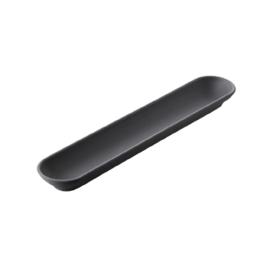 Revol 645866 10-3/4 Inch Oblong Tray China with Slate Finish 12 Capacity