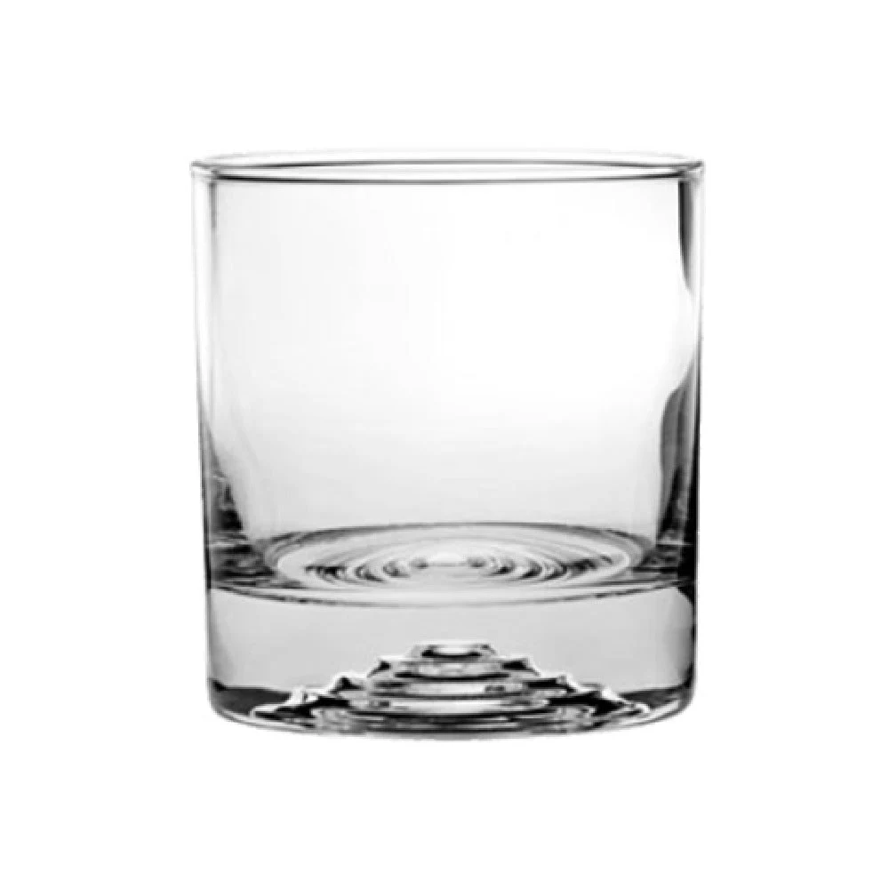 International Tableware 745 9.5 Oz Clear Stemless Round Rocks Glass with Impact Resistant Design