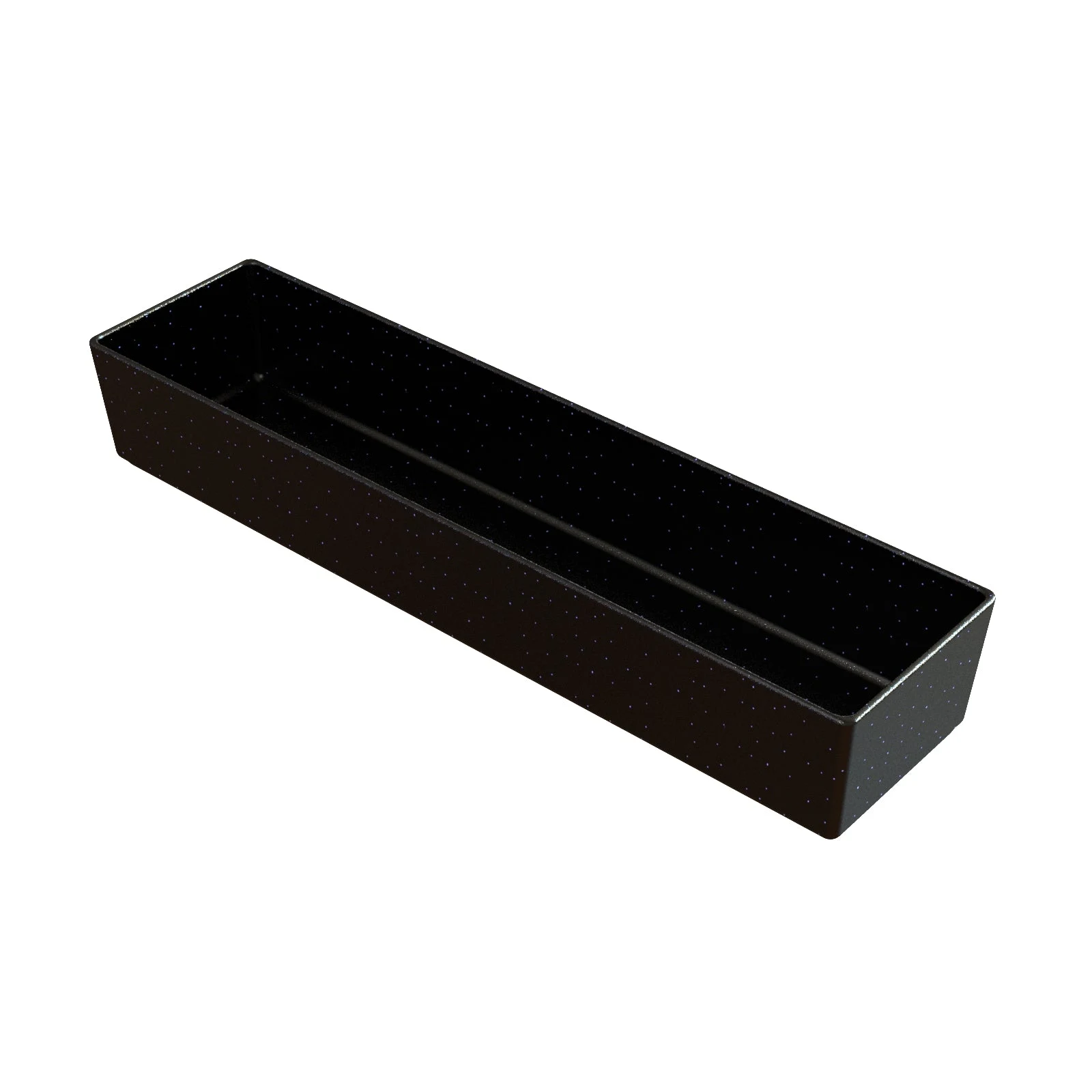 Tablecraft CW4018MBS 3-1/2 Quart Bowl Rectangular Cold Holding Aluminum Midnight Finish