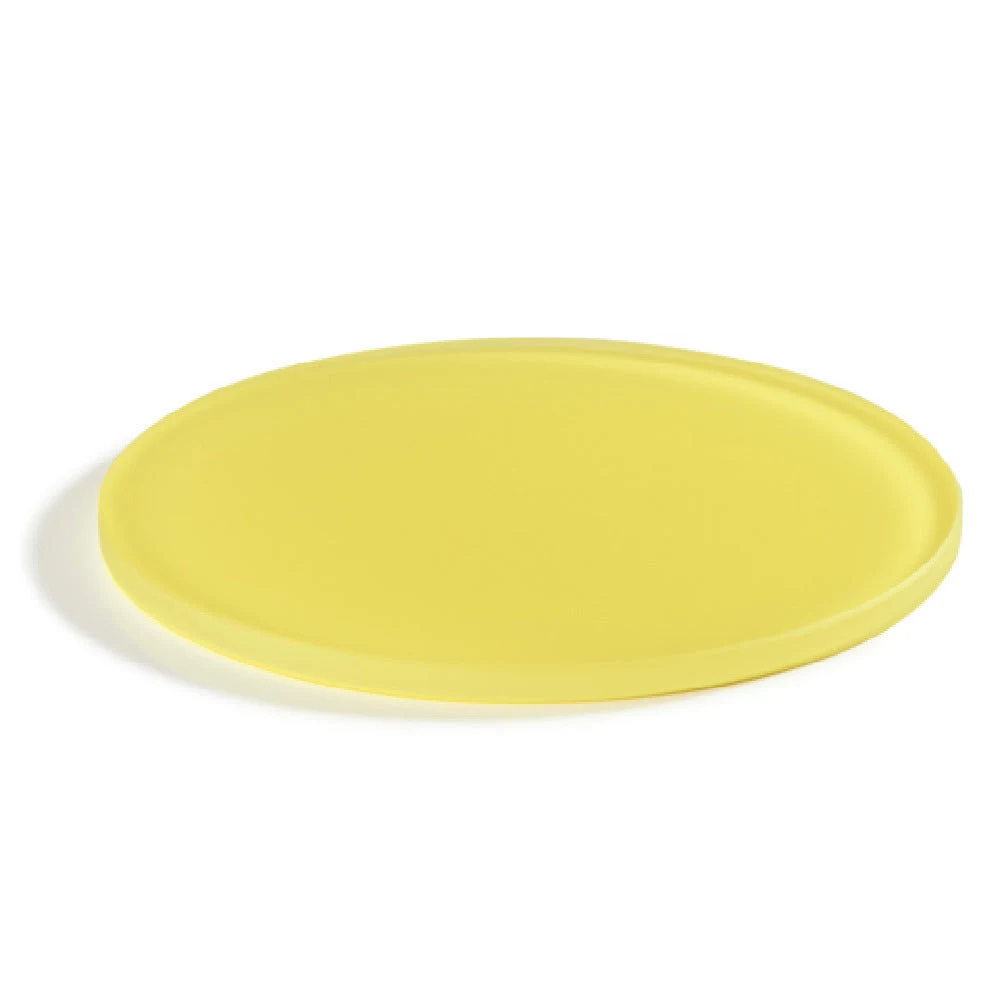 Revol 660652 7-7/8 Inch Round Tray Food Safe Resin Stackable Lemon