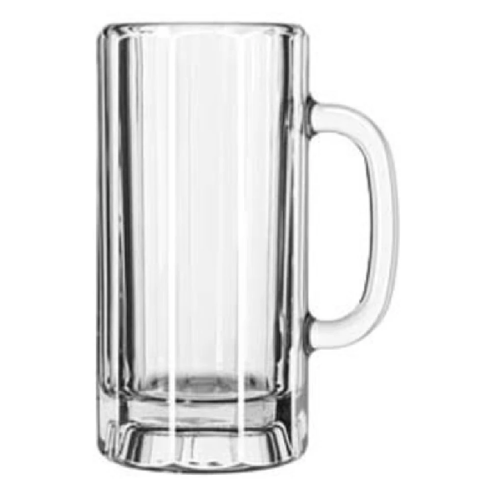 Libbey 5327 22 Oz Mug Glass Paneled for High-Volume Beverage Service