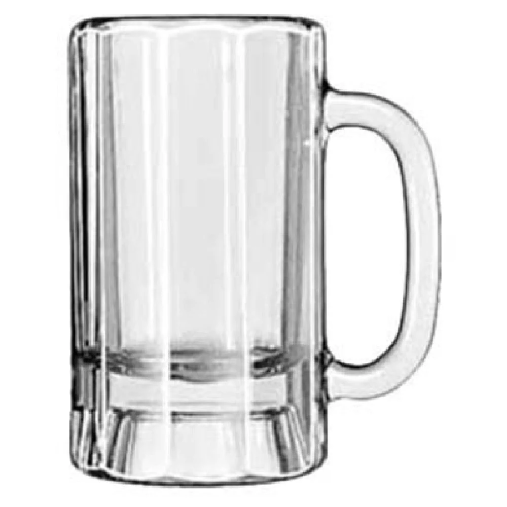 Libbey 5018 14 Oz Glass Mug Paneled Durable for Beverage Service