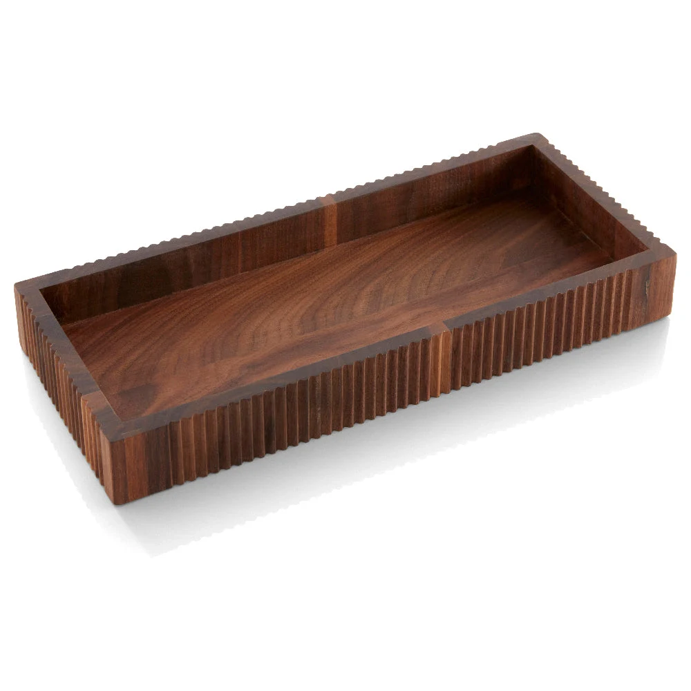BauscherHepp 53.0138.0435 12 Inch Tray Rectangle Wood Walnut Serving Display