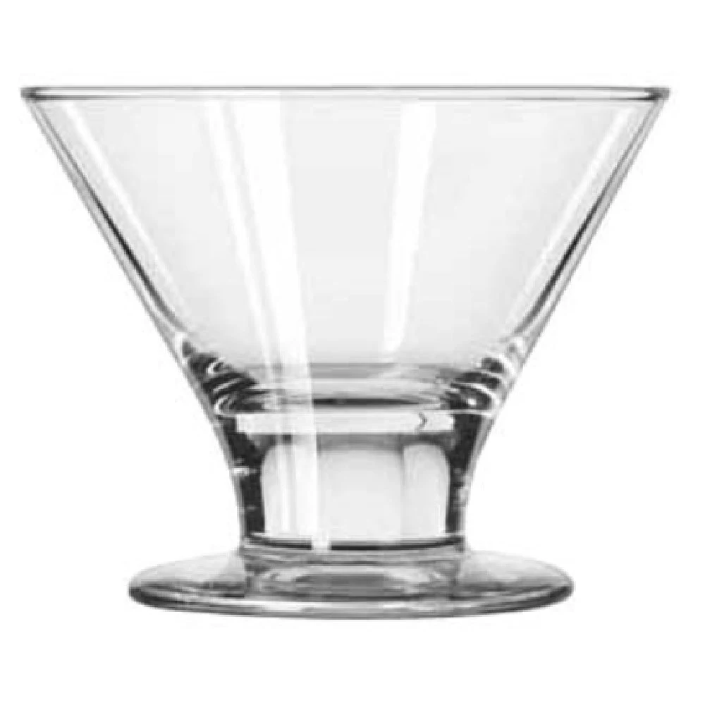 Libbey 3803 8 Oz Footed Martini Glass Dessert Safedge Rim Clear - 12 Packs