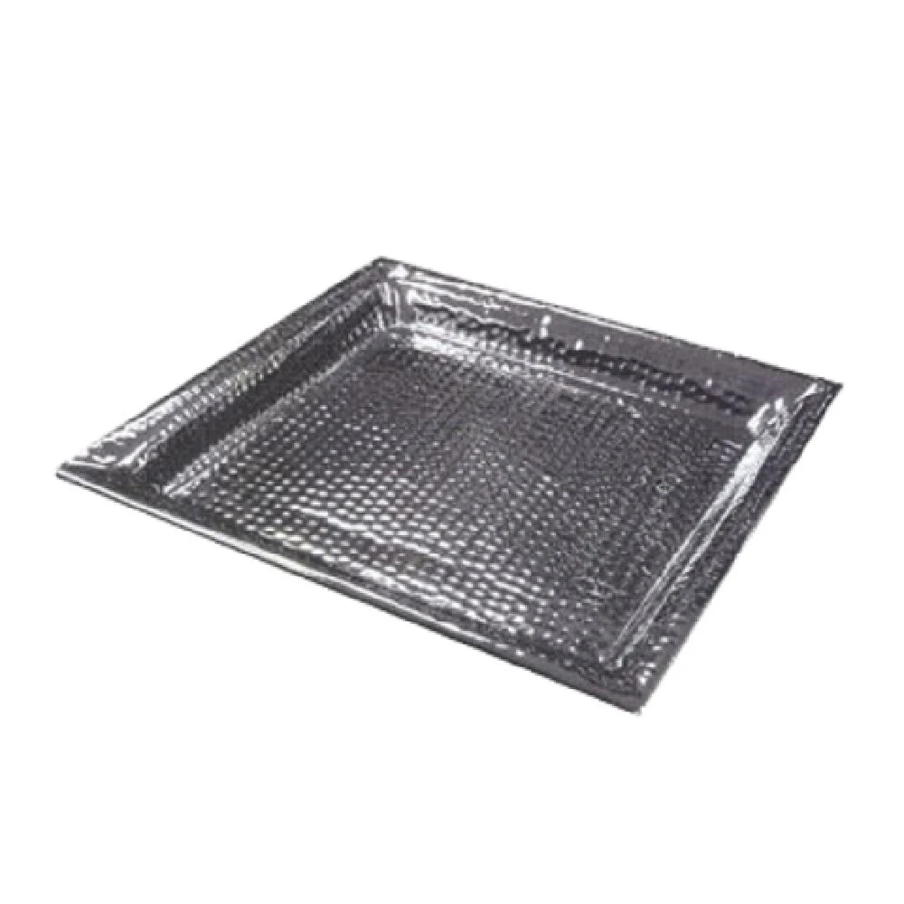 American Metalcraft HMSQ22 22 Inch Square Serving Tray Stainless Steel Hammered Finish