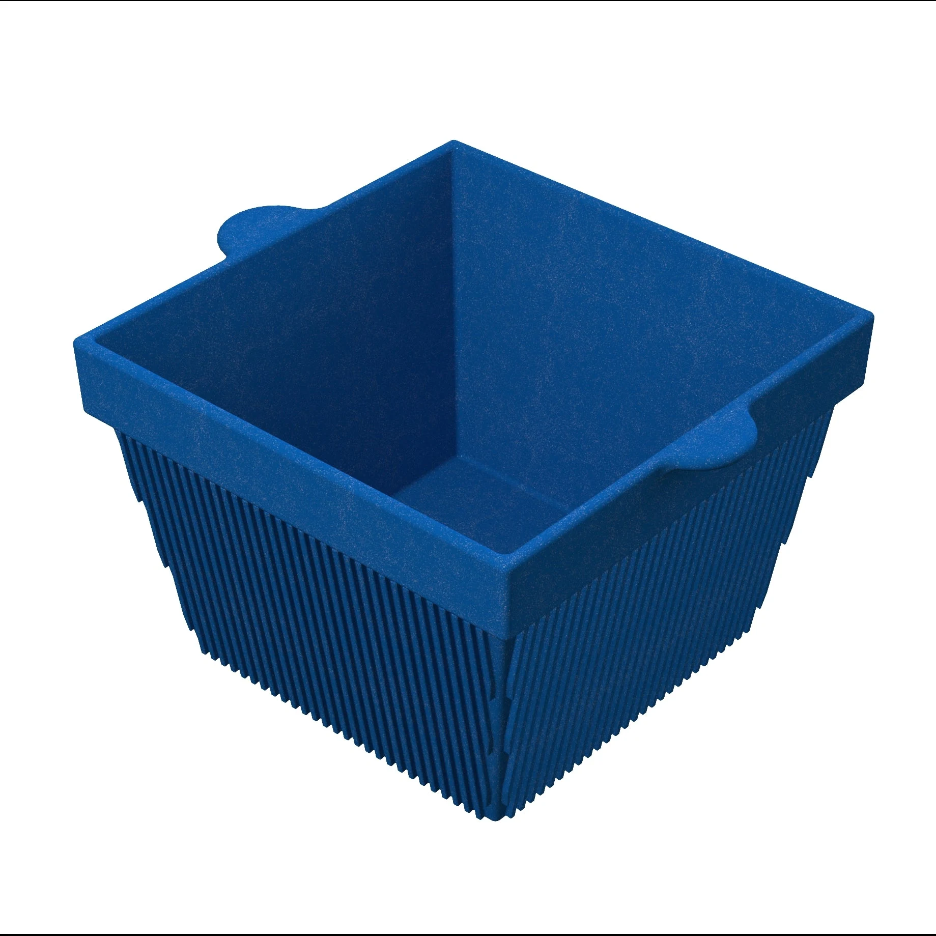 Tablecraft CW1490BS 6-1/2 Quart Square Cold Holding Bowl Cast Aluminum Blue Speckle