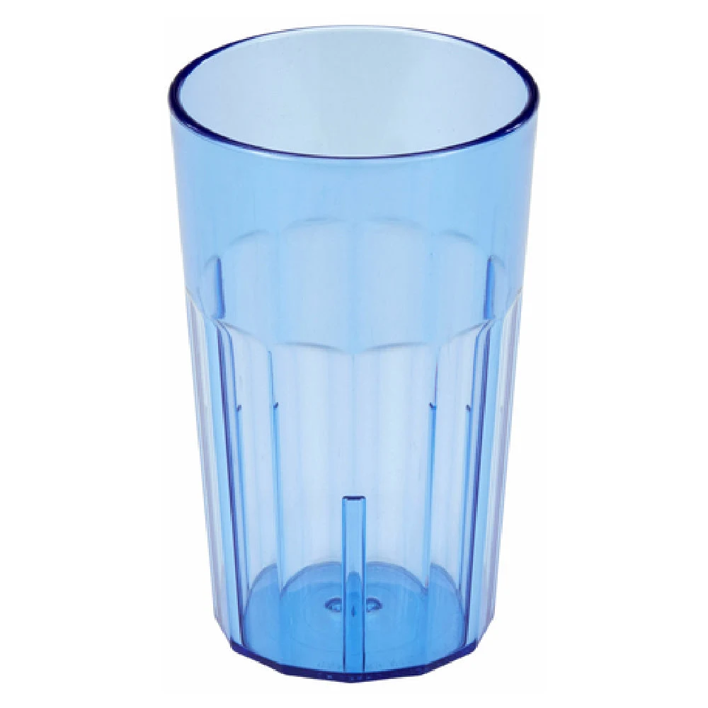 Cambro NT14401 14 Oz Fluted Plastic Tumbler with Sani-Rim Slate Blue