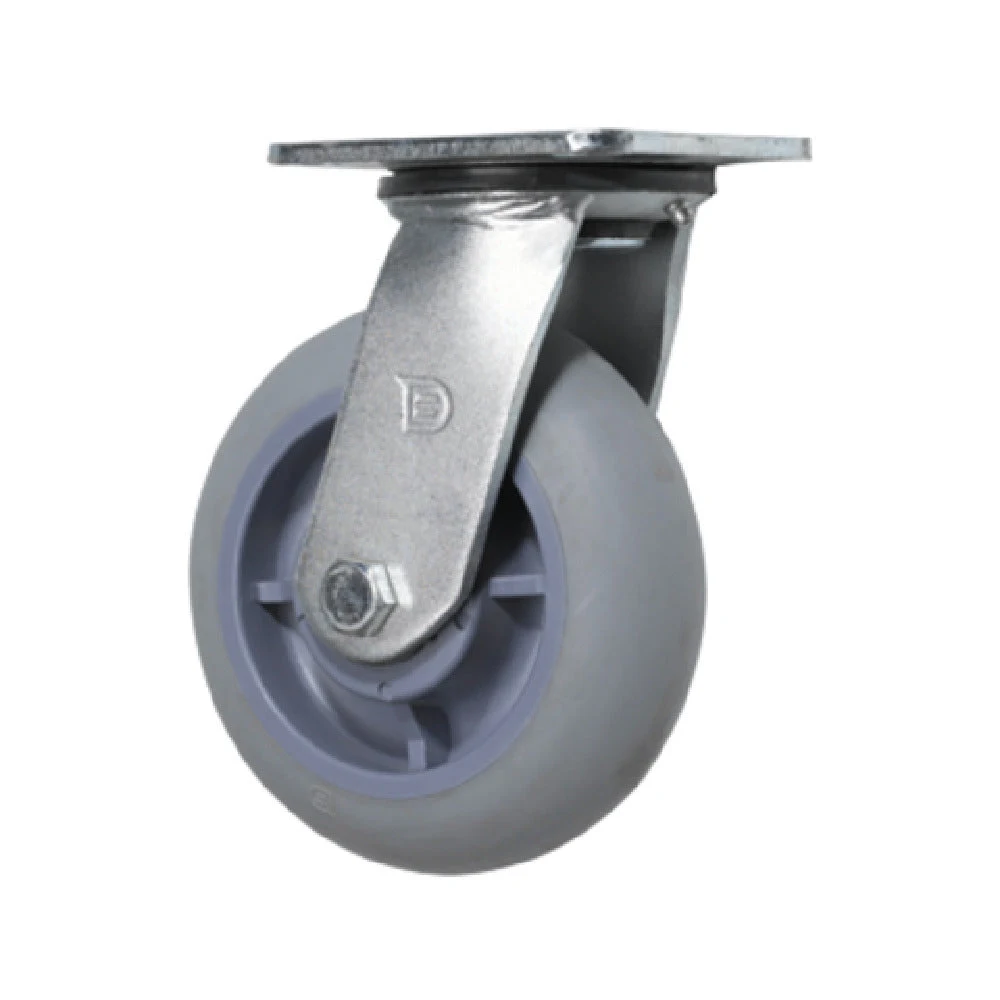 Aarco 4-S 6 Inch Swivel Replacement Solid Wheels for Luggage Cart