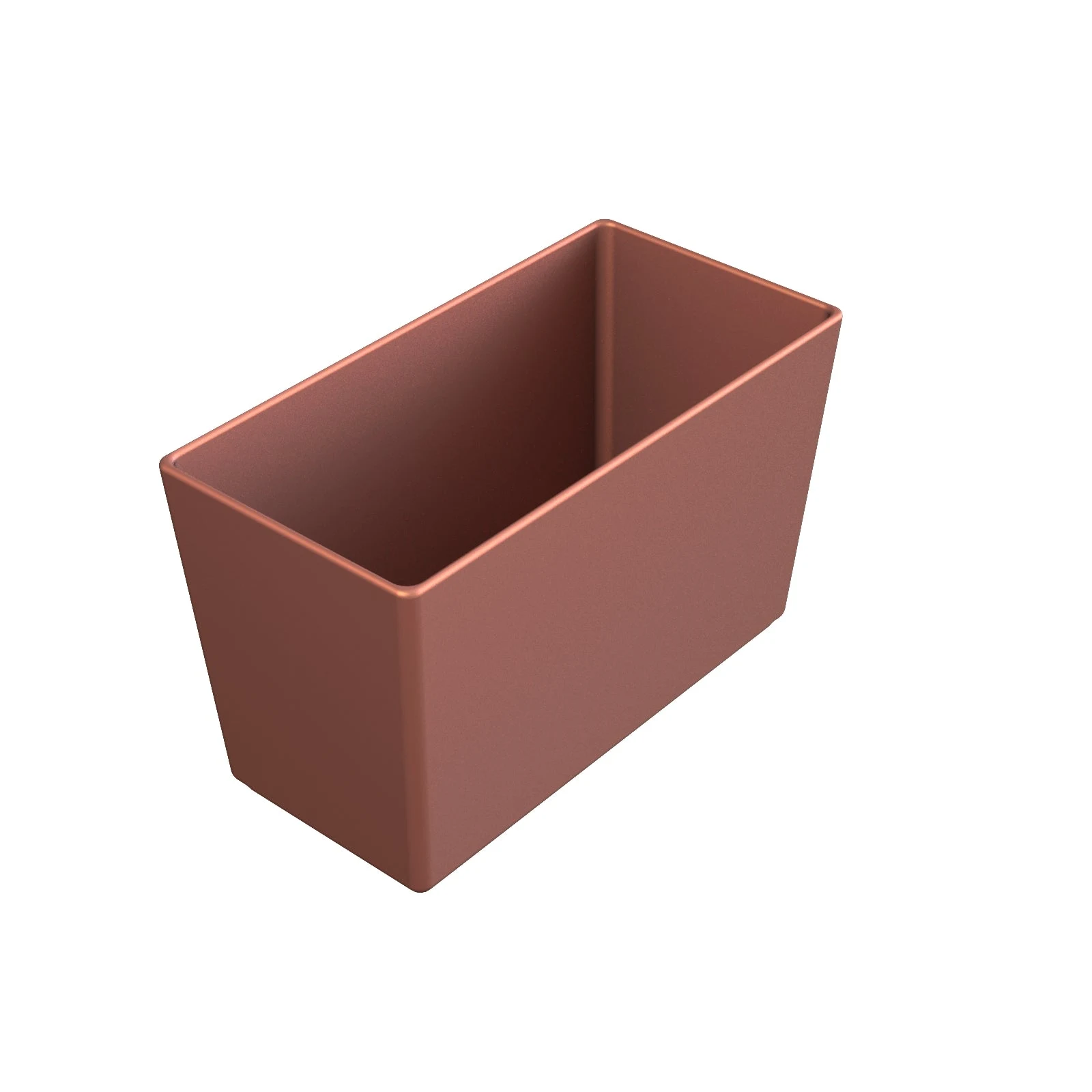 Tablecraft CW4035CP 3-5/8 Qt Bowl Rectangular Cold Holding Aluminum Copper Finish