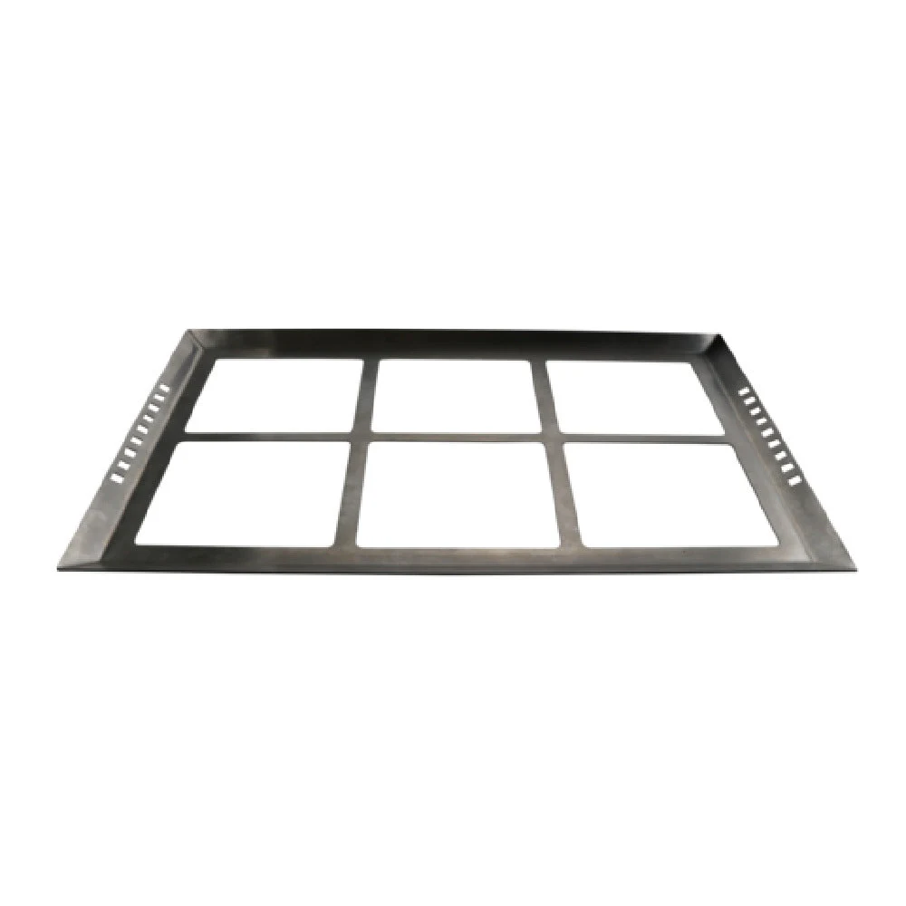 GET Enterprises ST11712017 23 Inch Rectangular Strata Flavor Station Tray Stainless Steel with 6 Openings