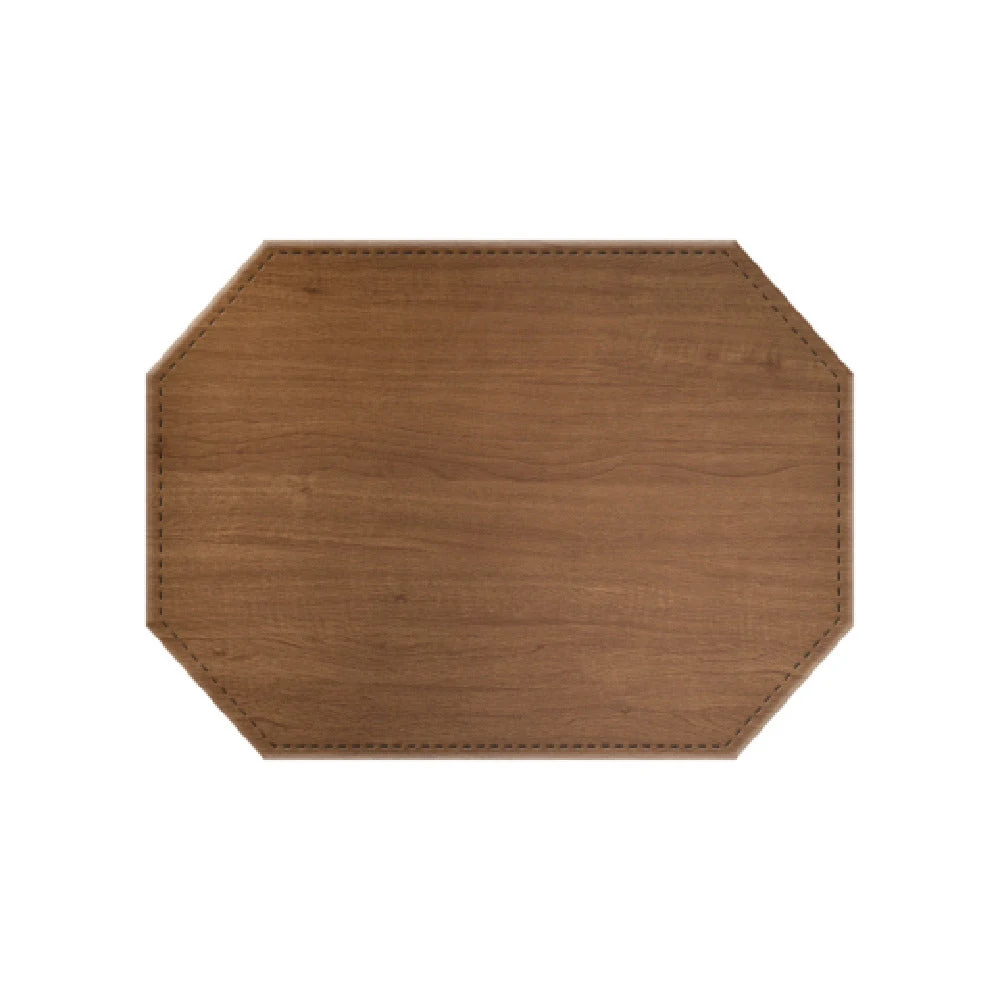 Risch TABLEMATOCT-SHERWOOD 15 Inch Sherwood Faux Wood Table Mat 11 Inch Octagon