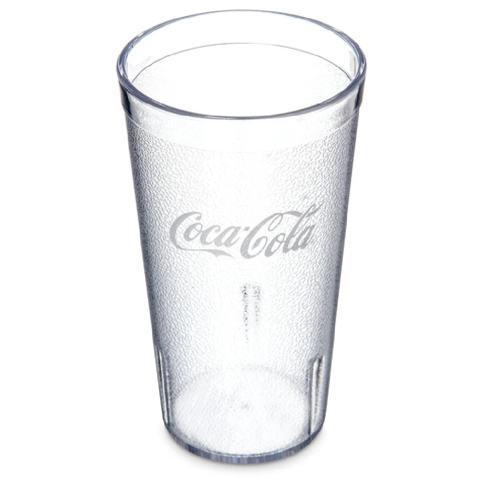 Carlisle 52163550E 16 Oz Clear SAN Plastic Stackable Tumbler with Textured Finish