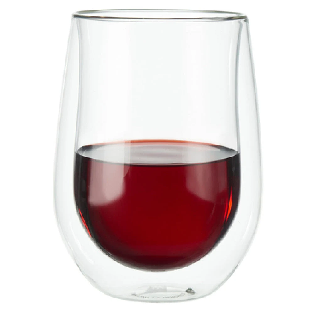 Zwilling 39500-213 12 Oz Stemless Red Wine Glass Set Borosilicate Glass