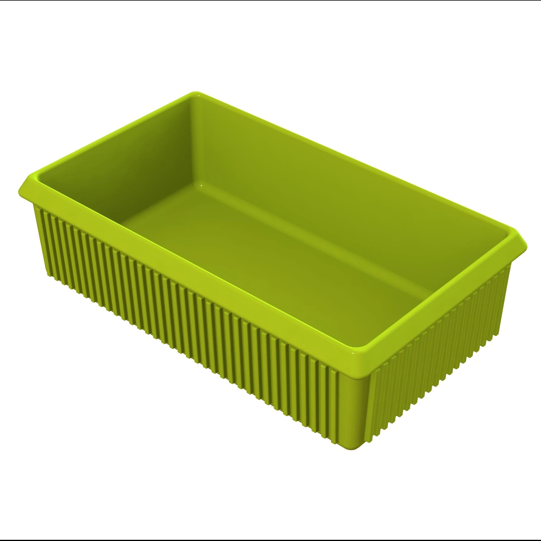 Tablecraft CW1510LG 2-1/4 Quart Cold Server Bowl Rectangular Lime Green Aluminum