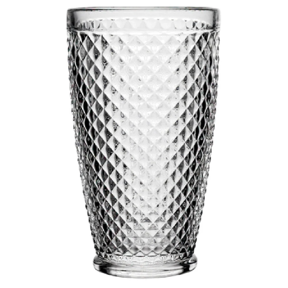 Steelite 6446BW007 14.875 Oz Cooler Glass Soda Lime Stemless with Rosalie Finish
