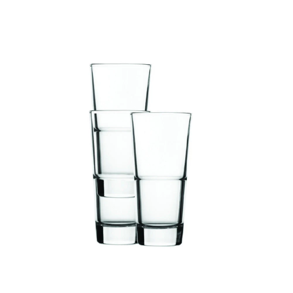 Hospitality Brands HGU52070-012 Hospitality Brands V-Stack Hi Ball 14 Oz. Premium Glass (12 Each Per Case)