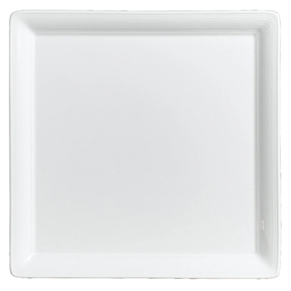 Steelite 6300P103 11 Inch Square Tray Embossed Porcelain Blue-White