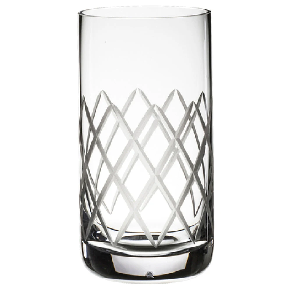 Steelite 480186R383 13.25 Oz Diamond Cut Highball Tumbler Glass