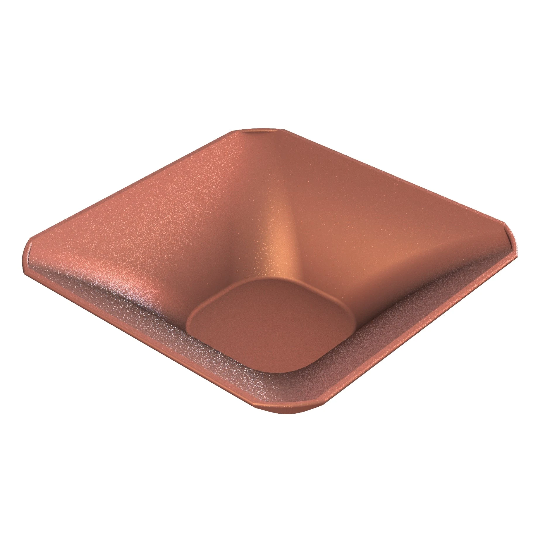 Tablecraft CW3510CP 4 Quart Square Bowl Cold Holding Copper Finish Aluminum