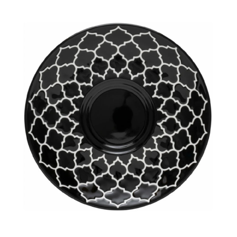 Libbey 109972 5-3/4 Inch Diameter China Saucer Black Combo
