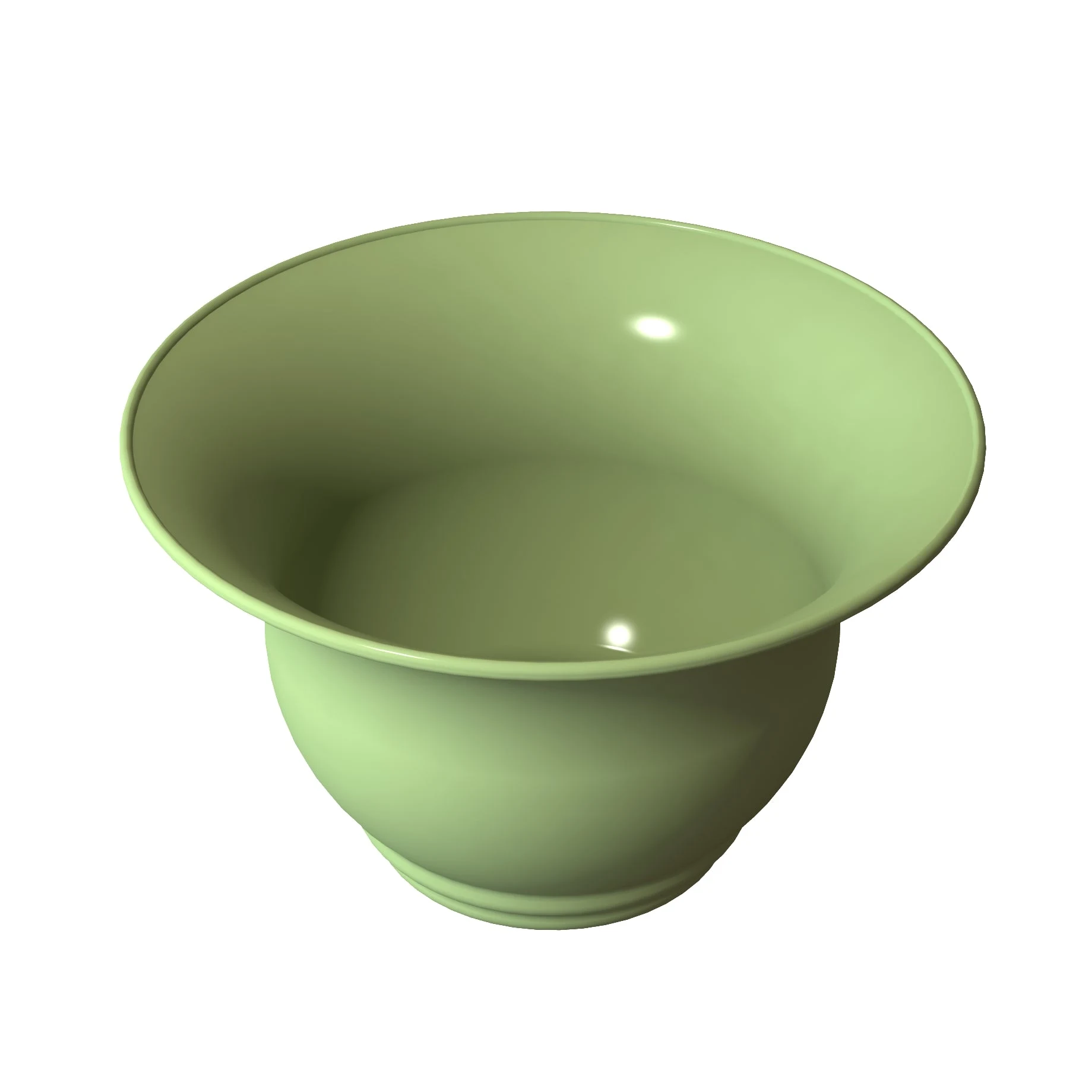 Tablecraft CW3130MM 3-1/4 Quart Round Tulip Salad Bowl Aluminum Mint Finish