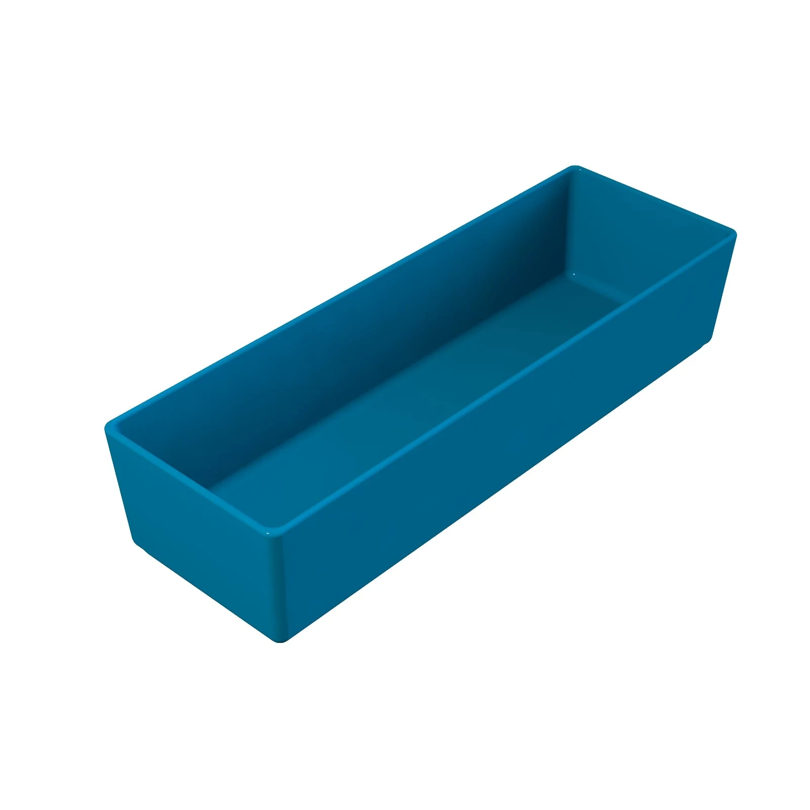 Tablecraft CW4020SBL 2-3/8 Qt Bowl Rectangular Cast Aluminum Cold Holding Sky Blue Finish