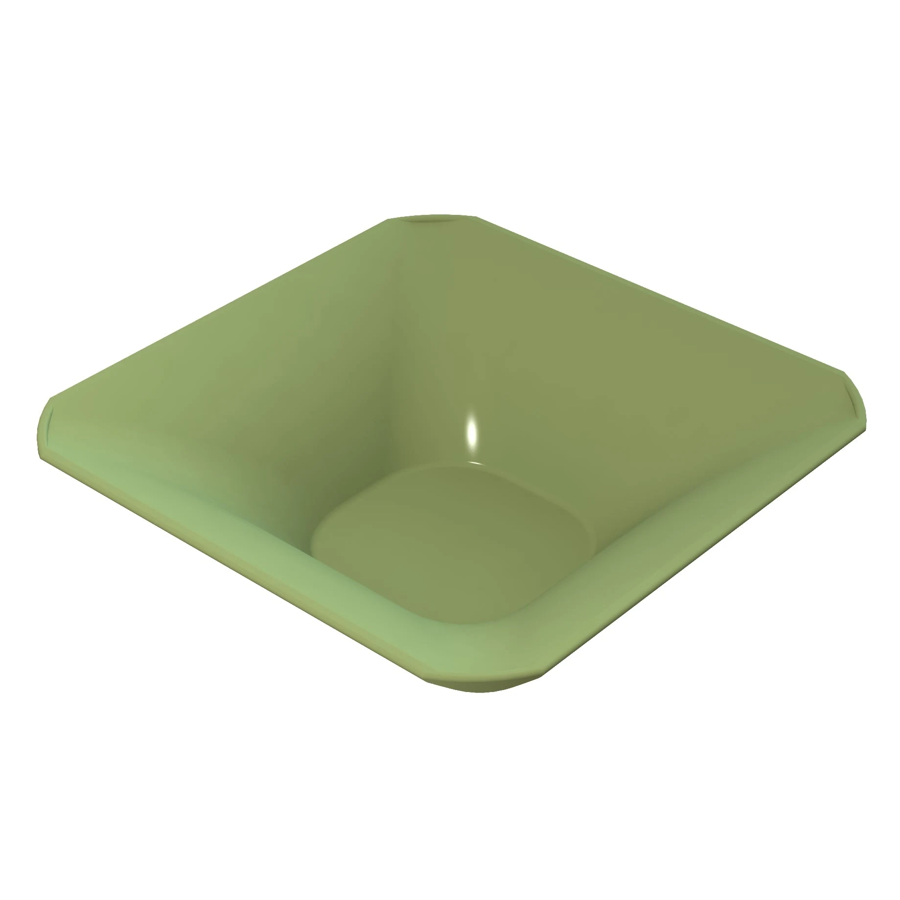 Tablecraft CW3510MM 4 Quart Square Bowl Cold Holding Resistant Aluminum Mint Finish