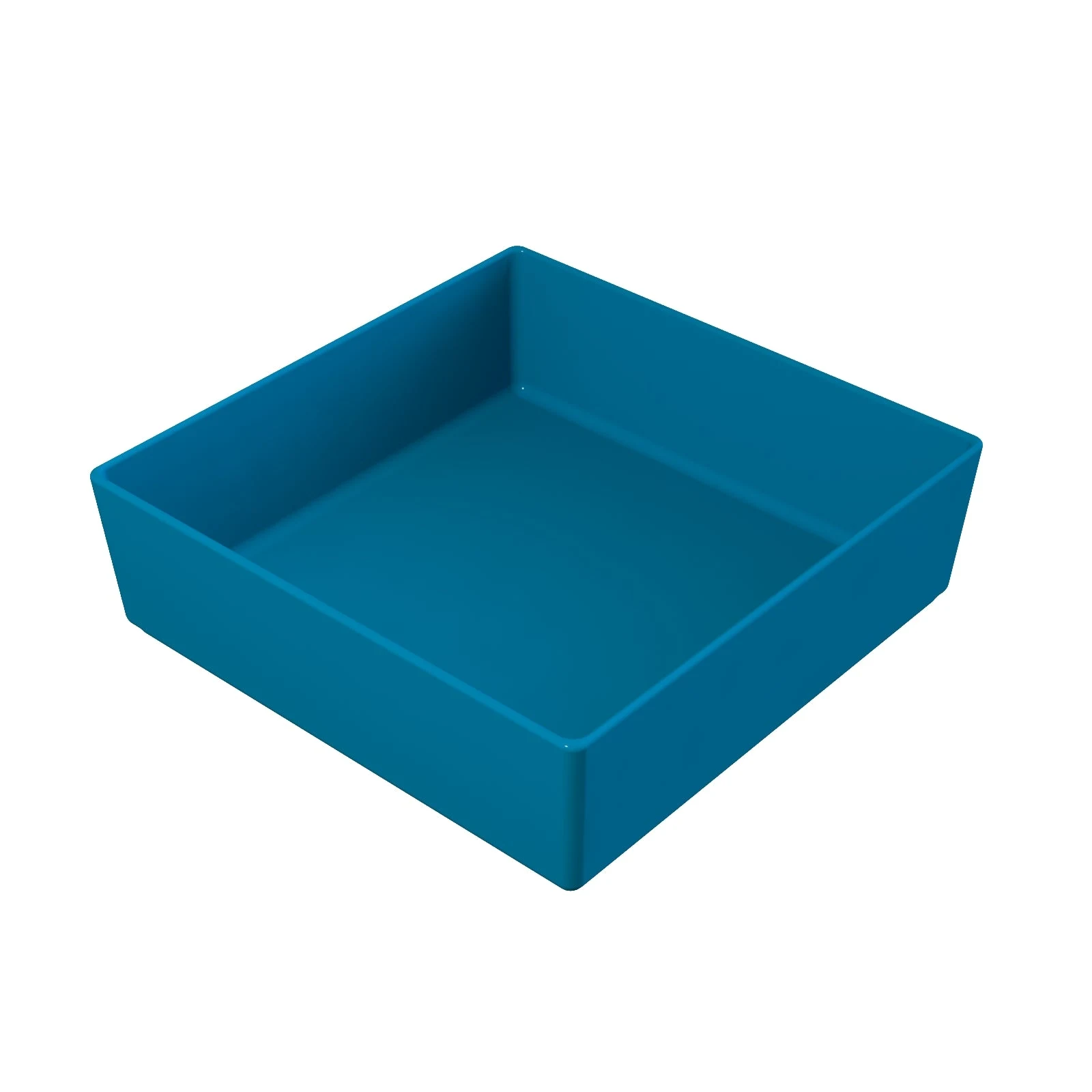 Tablecraft CW4004SBL 10 Inch Square Bowl 4 Quart Cold Holding Aluminum Sky Blue