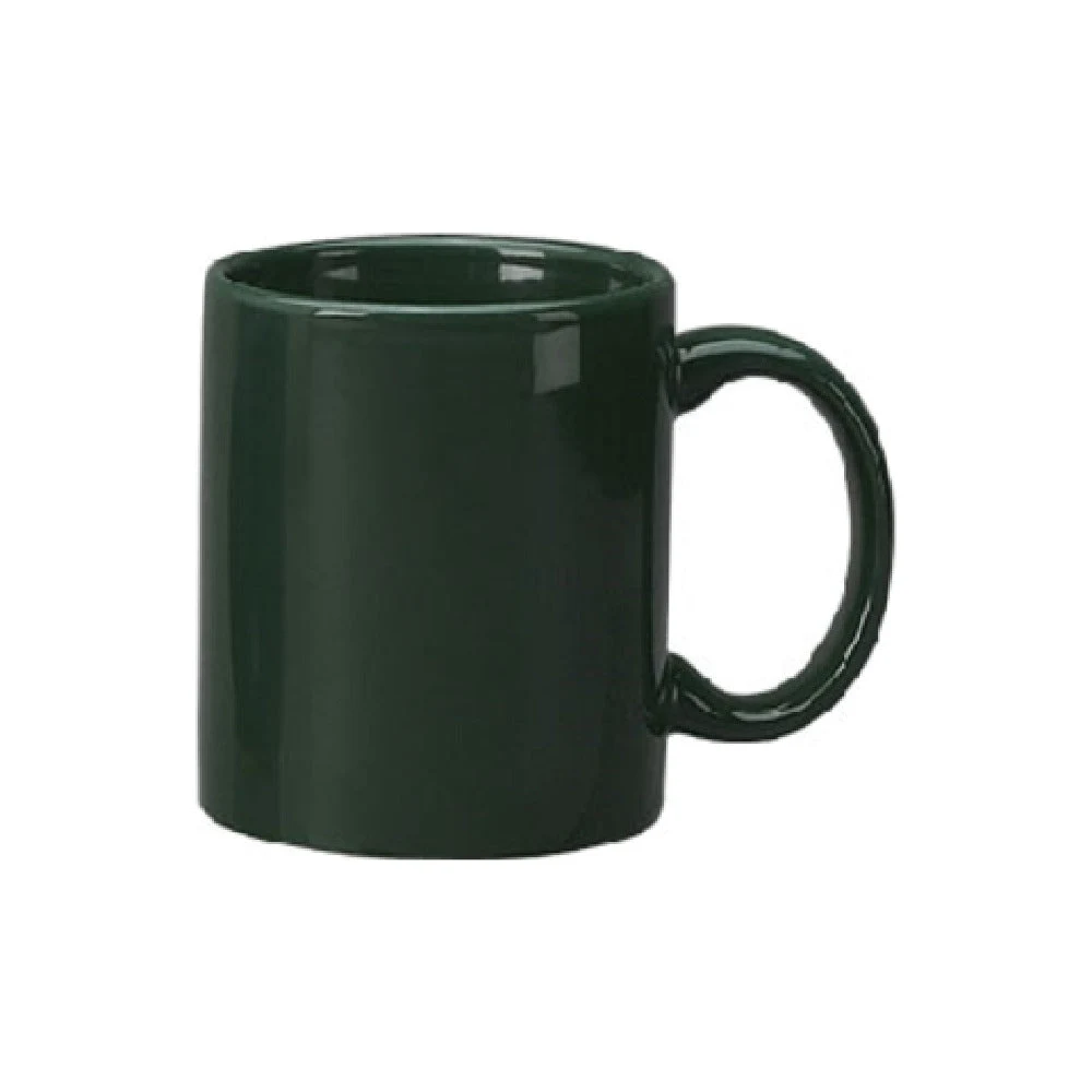International Tableware 87168-67 11 Oz Mug Green Ceramic with C-handle