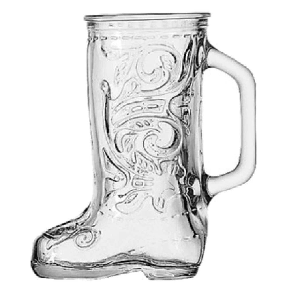 Anchor Hocking 162U 12-1/2 Oz. Glass Western Boot Mug Clear 2 Dozen Case