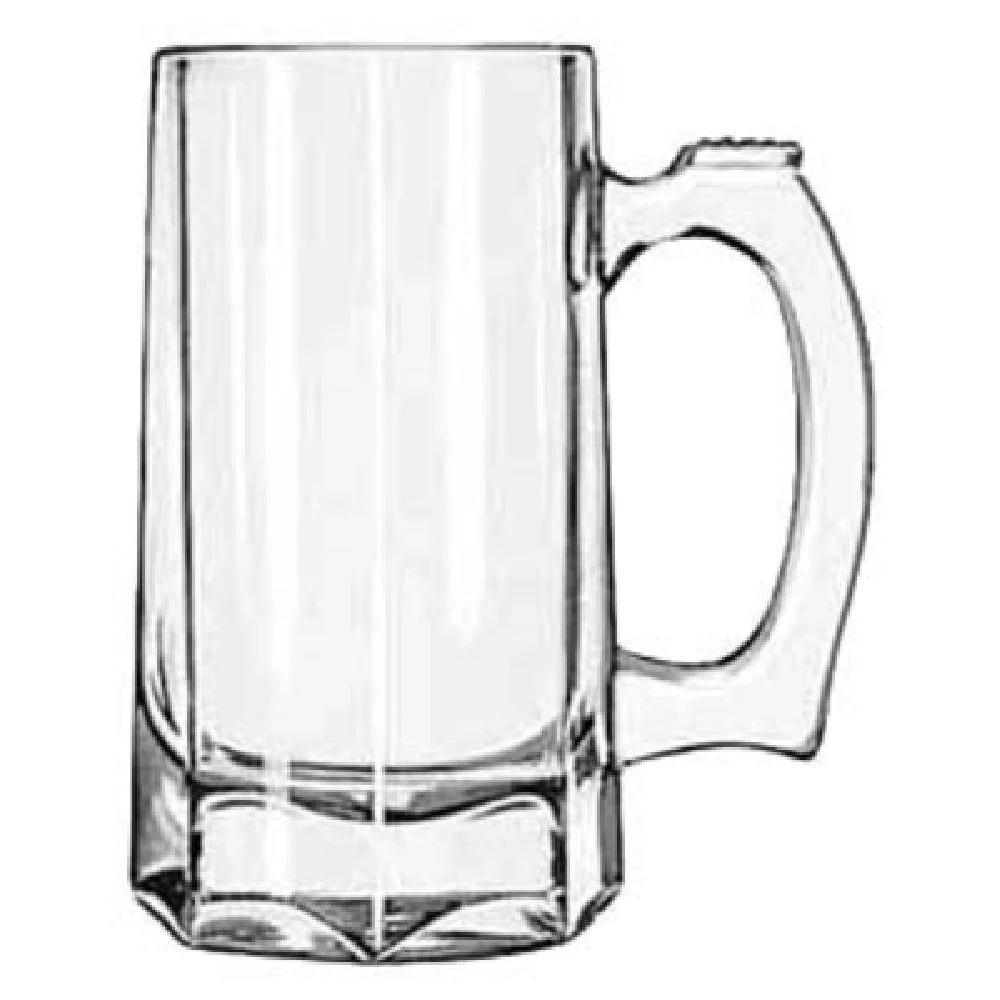 Libbey 5206 12 Oz. Beer Mug/Stein Clear Glass With Handle 12 Packs
