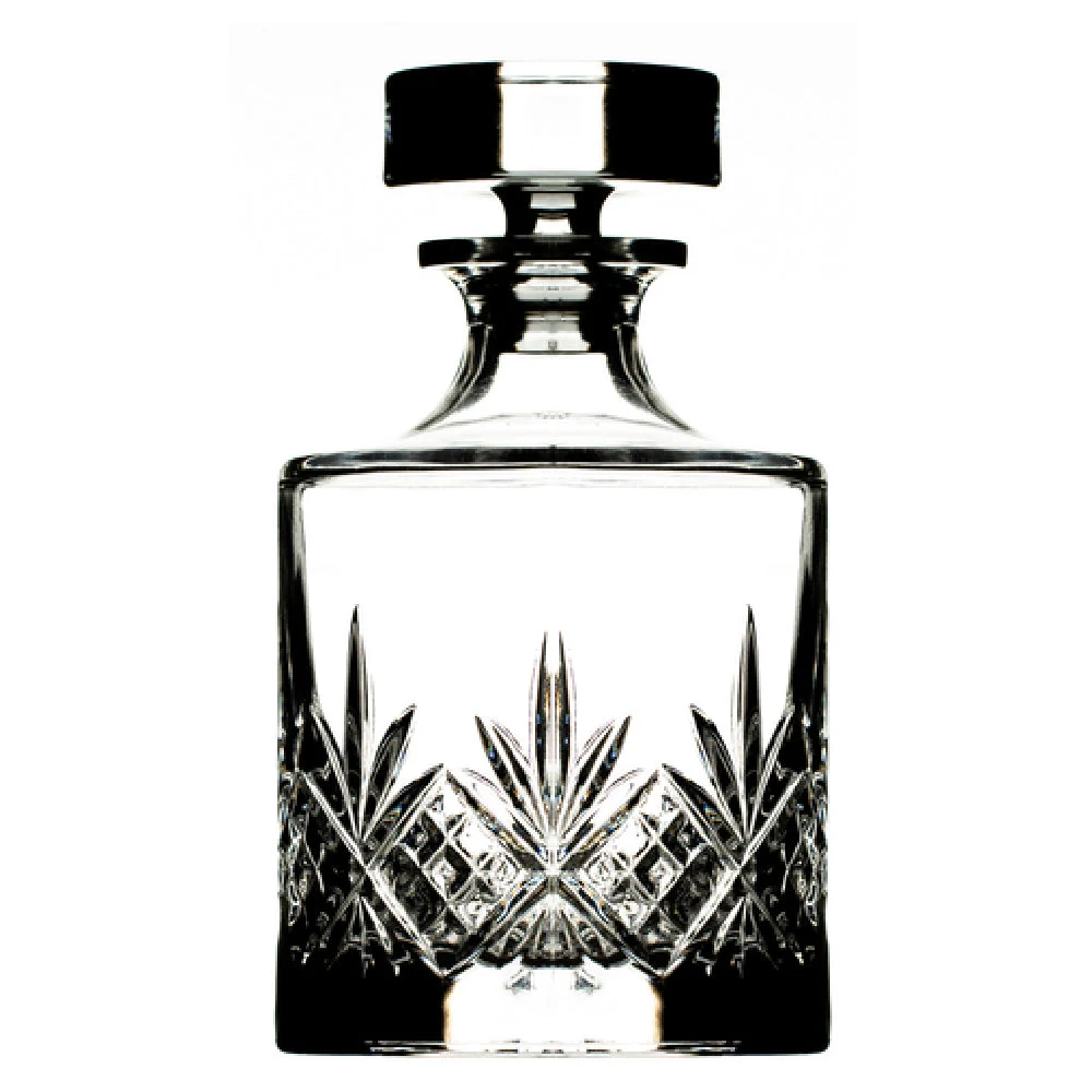 HGS25296-004 34.5 Oz Round Majesty Whiskey Decanter Premium Glass