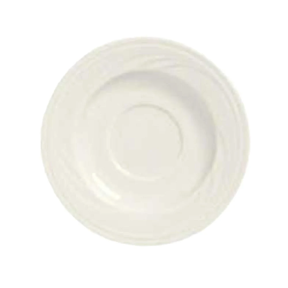Libbey 950038431 5-3/4 Inch Diameter Round Saucer Cascade Pattern Flint Color