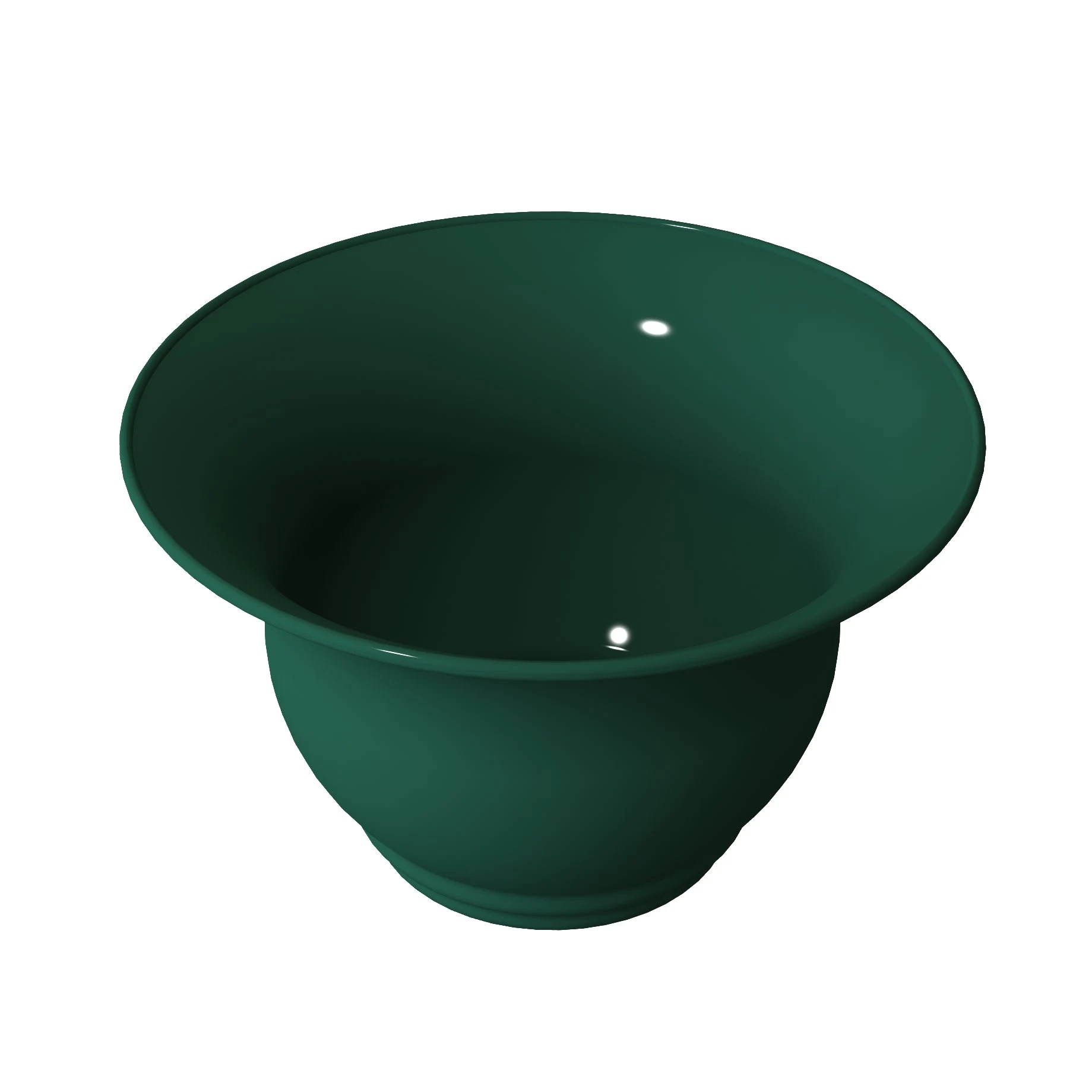 Tablecraft CW3130HGN 3-1/4 Quart Tulip Salad Bowl Aluminum Cold Holding Hunter Green