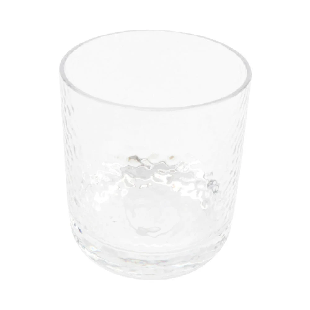 GET Enterprises HM-12R-CL 12 Oz Clear Hammered Rocks Cup SAN Plastic