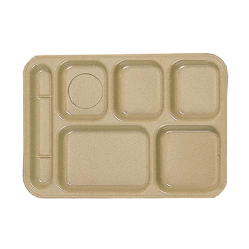 Thunder Group ML801S 14-1/2Inch Compartment Tray left-handed Break-resistant Melamine 6 with Dishwasher Safe