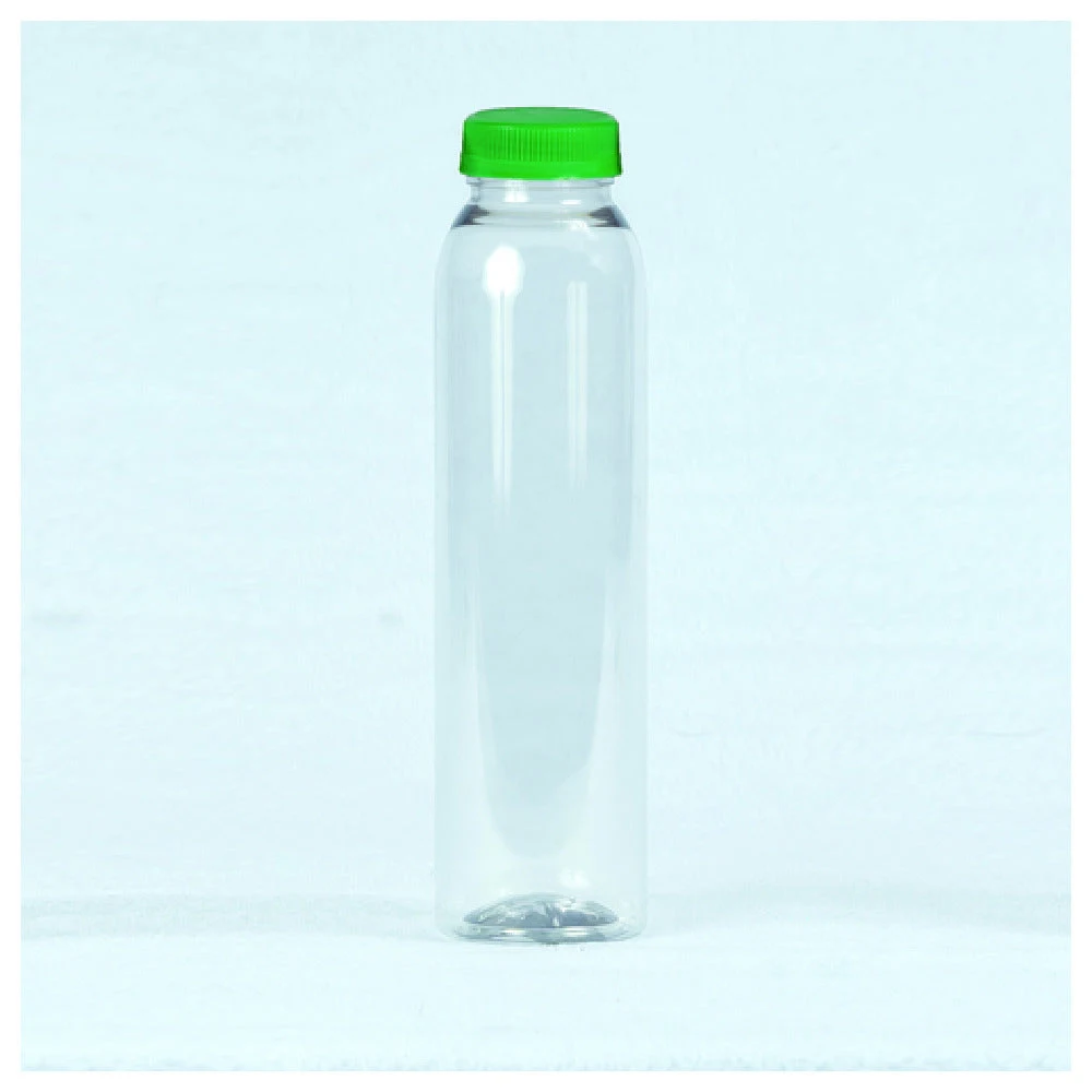 Buccaneer Container Corp 31050160403 16 Oz Juice Bottles Clear PET with Dark Green Lids