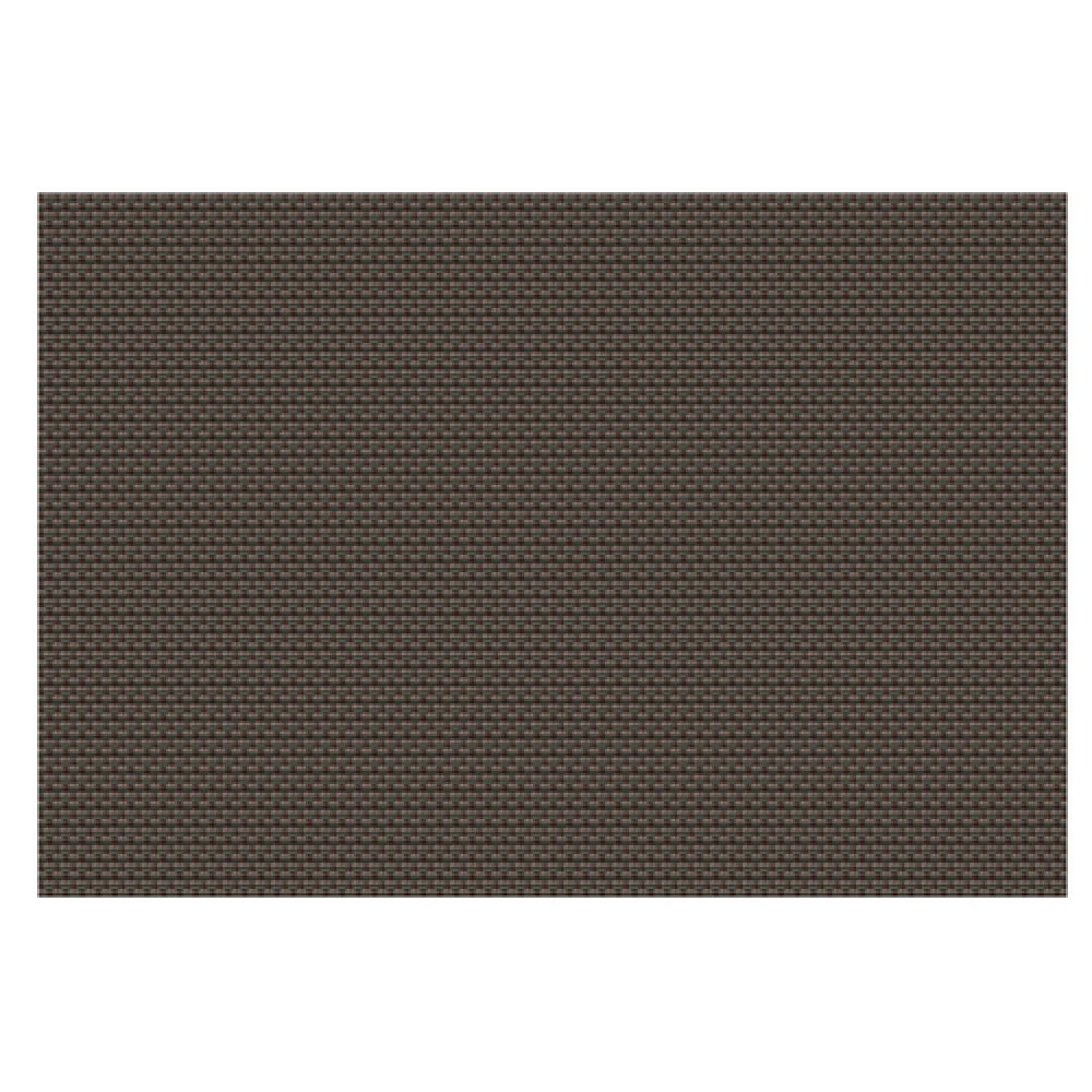 John Ritzenthaler Company 64902 13 Inch Reversible Placemat Woven PVC Brown Black Silver