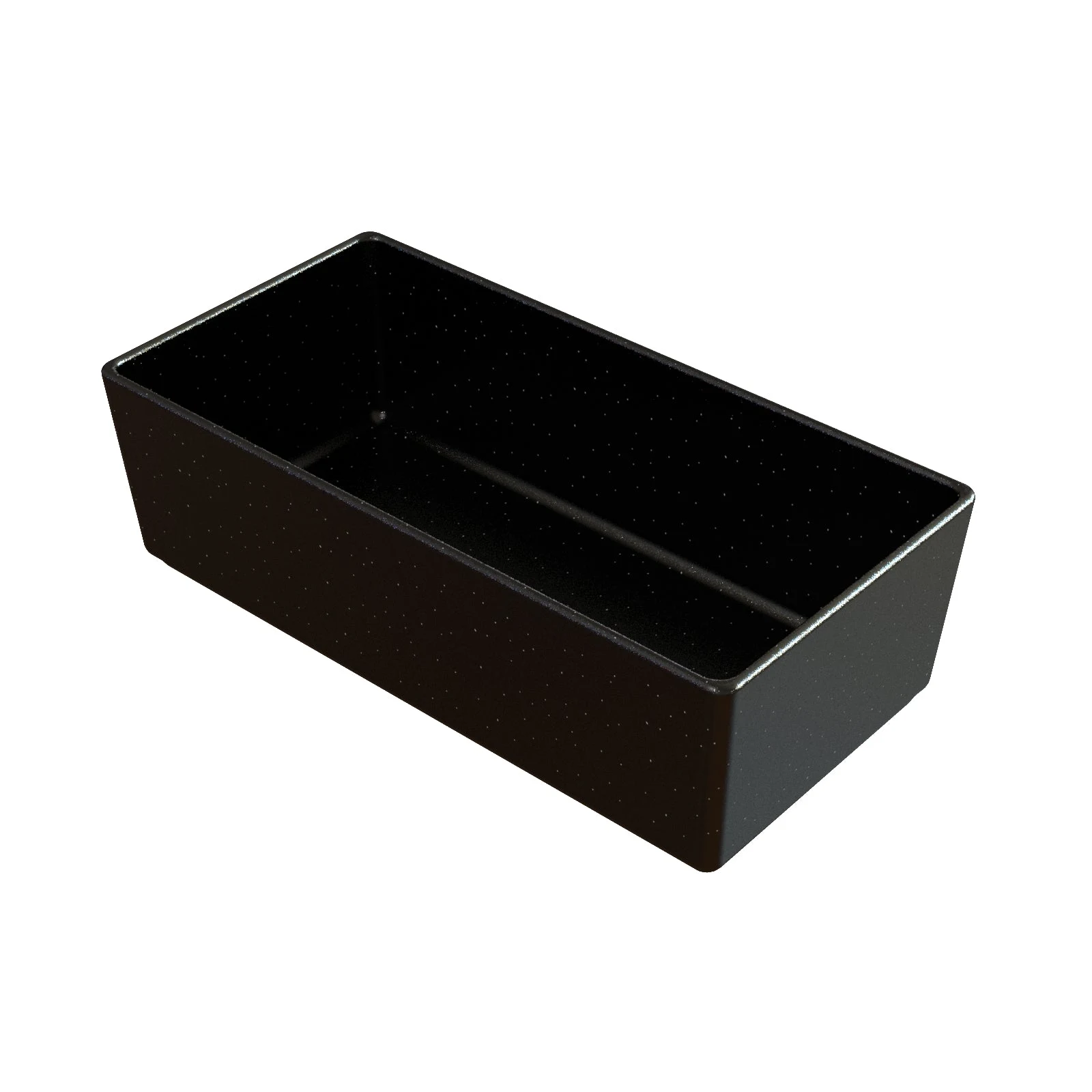 Tablecraft CW4026MS 2 Qt Rectangular Bowl Cold Holding Cast Aluminum Midnight Speckle