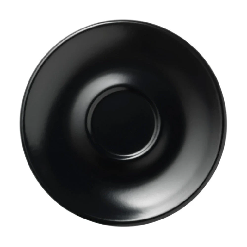 Libbey DRI-14-O 6 Inch Diameter Saucer Round Porcelain Satin Matte Finish Onyx