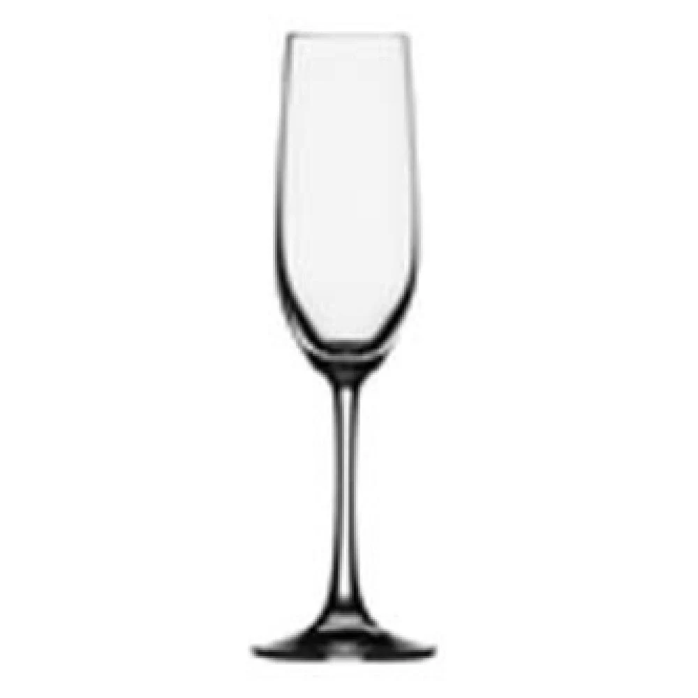 Libbey 4518007 6 Oz Flute Crystal Glass Dishwasher Safe Break Resistant