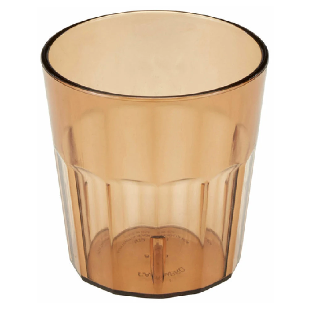 Cambro NT9153 9.3 Oz Amber Fluted Tumbler Impact Resistant Plastic