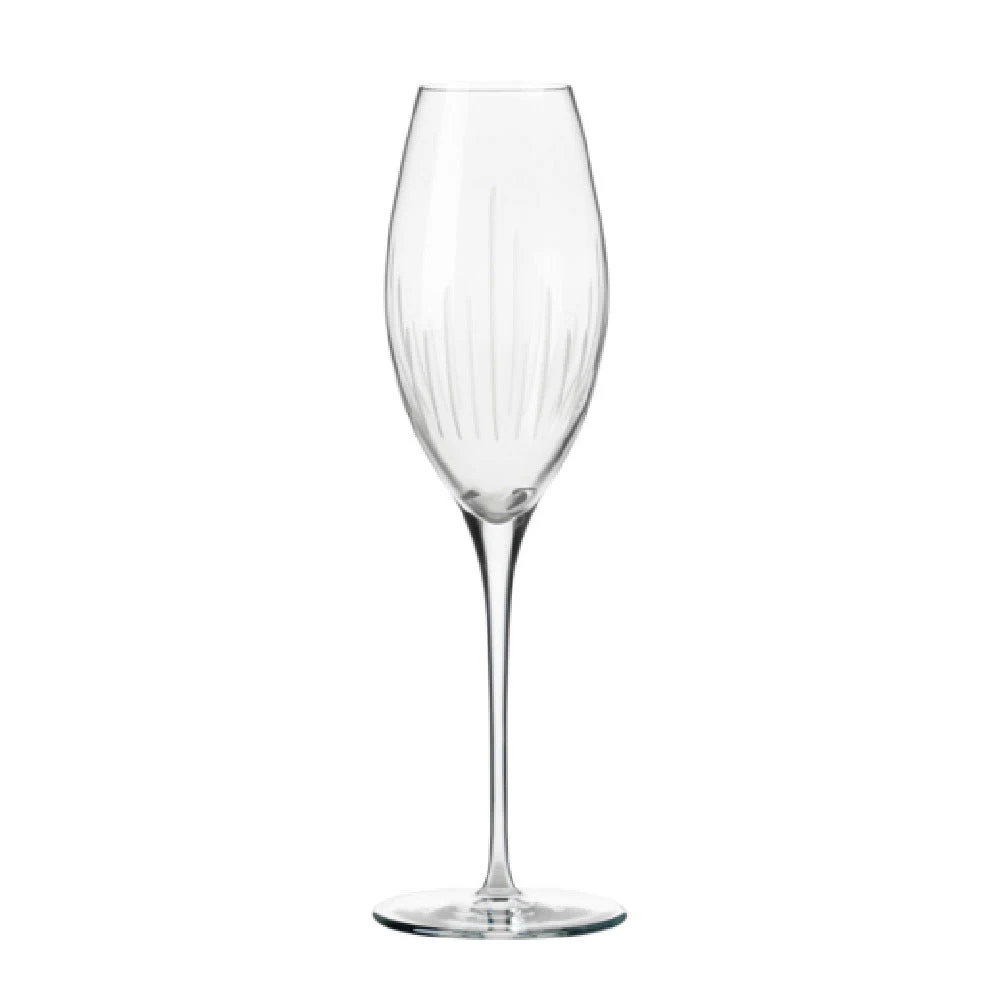 Libbey 9432/AM8Y8J 8-3/4 Oz Flute Glass HD2 Rim Clear Glass 12 Packs