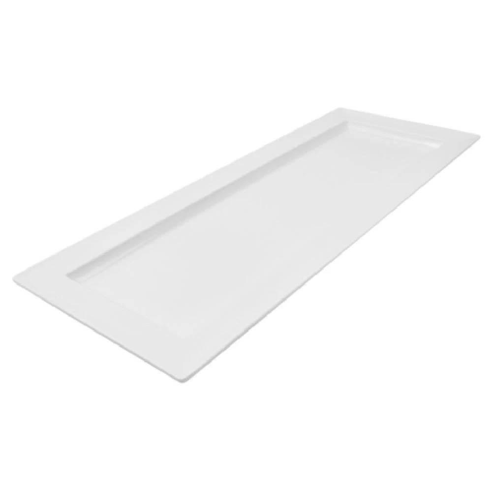 BauscherHepp T1762 24-1/2 Inch White Rectangular Serving and Display Tray
