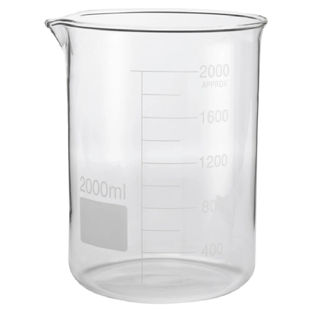 American Metalcraft GBE64 64 Oz Chemistry Beaker Glass with Printed Capacities
