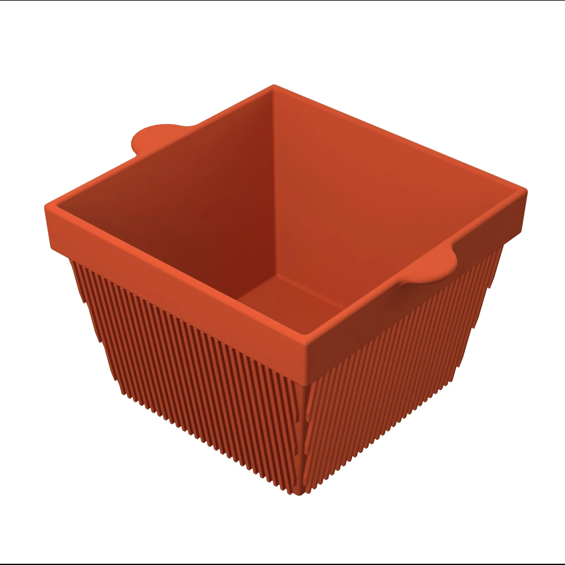 Tablecraft CW1490SNX 6-1/2 Quart Square Bowl Cold Holding Aluminum Sunset Orange