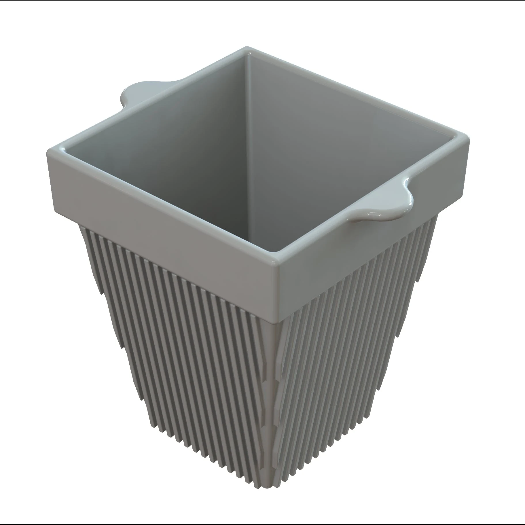Tablecraft CW1470GY 2 Quart Square Cold Holding Condiment Bowl Cast Aluminum Grey