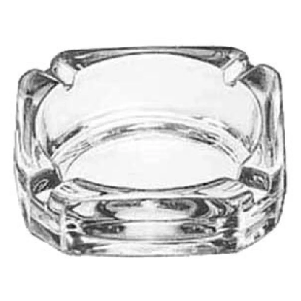Libbey 5143 3-3/4 Inch Square Ash Tray Clear Glass 36 Packs