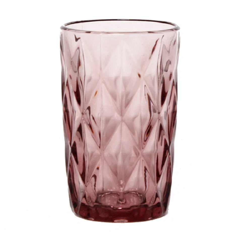 Hospitality Brands FG-879011-016 13 Oz. Textured Violet Hi-Ball Glass with 16 Packs