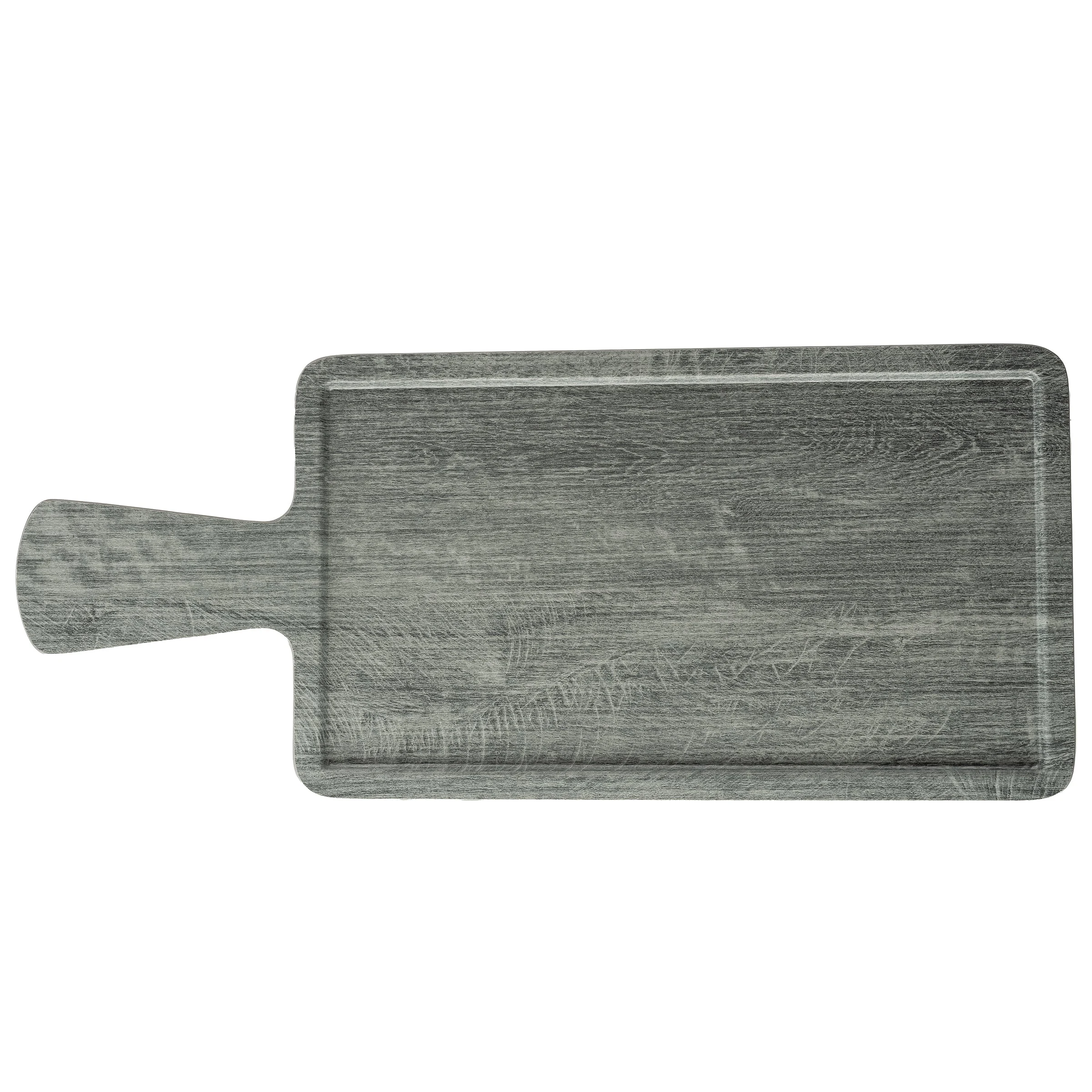 Tablecraft 12450 16.5 Inch Rectangular Serving Paddle Gray Melamine